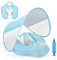 LOOWARTS Flotador Bebe para 12-36 Meses，Boias para Bebe，Flotador Inflable para Bebé，Flotador Piscina Bebe con Parasol y Asiento de Seguridad，Protección UV UPF 50+, Adecuado Bebe para 10-15 KG.