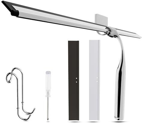 Wunset Superior-Duschabzieher-Auswahl: Mit Abziehern aus Edelstahl, Silikon und Gummi, Wasserabstreifern, Badezimmerutensilien, Abziehern für Duschkabinen (45 cm, Silber)