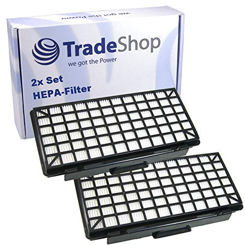 2x Trade-Shop HEPA-Filter kompatibel mit Siemens Q5.0, Z5.0, Z6.0, Z7.0, VSQ5X1230, VSQ5X1238, IQ700, VSC7AC342, VSQ 5X1230/01 5X2122/01 5X2132/01