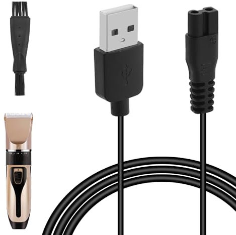 Charger Cable Compatible with Meridian Grooming Electric Shaver Trimmer All-in-One 5V USB Razor Charger Cable Power Cord Supply Adapter Only for Meridian Grooming Electric Shaver Replacement Cord