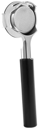 Gralara Porte-filtre sans fond de 58 mm à 2 oreilles pour porte-filtre à café E61 pour Rocket, Noir