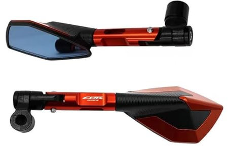 USAMZOM Spiegel für Motorrad Für HON&DA CB650R CB 650 R Motorrad-Rückspiegel Seitenspiegel Zubehör(Orange,with Logo)