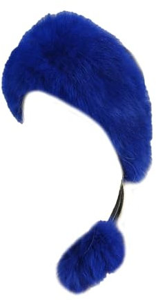 Mkjuuior Dicke, warme Wintermütze für Damen, mit Ohrenschützern, Blau, blau, Einheitsgröße