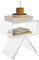 IGTOPS Tavolino in acrilico R-Side, piccolo comodino, tavolino da appoggio, stile retrò, moderno, trasparente, per camera da letto, soggiorno, balcone (trasparente)