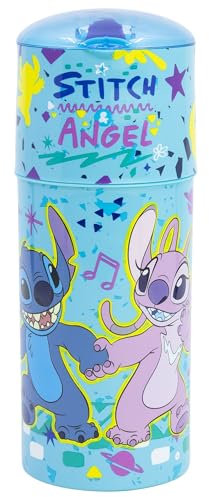 Wiederverwendbare Flasche mit Strohhalm DE 350 ml | Stitch