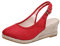 RLEHJN Espadrilles Sandales Talon Compensé Femme Fermé Devant Sandale Plateforme Avec Boucle Chaussure Femmes Ete Sandales Respirantes Couleur Unie Chaussures Plate-Forme En Paille Cadeau Maman
