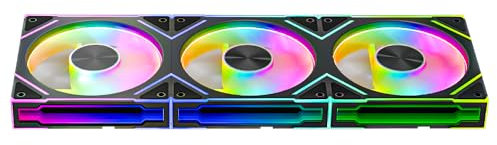 TZMRIT ASTRO-V2 Infinity Mirror ARGB PC Fan 120mm with PWM Control and ARGB Effect,1850RPM,58.36CFM,Triple Pack (BK Reverse Flow)