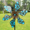 HpLive 90cm Fluoreszierendes Schmetterlings Windrad, Gartendekoration Metall Windspiel, Leuchtendes Outdoor-Deko für Rasen und Hof