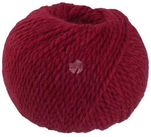 LANA GROSSA Natural Lama Chunky | Voluminöses Garn aus feinen Baby-Lama Fasern | Handstrickgarn aus 100% Lama (Baby) | 50g Wolle zum Stricken & Häkeln | 70m Garn FB 17
