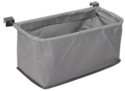 rongweiwang Zuverlässige tragbare Hecktasche für Planwagen, hochwertiges Oxford Gewebe, Camping und Strandabenteuer, tragbare Hecktasche für Einkaufswagen aus Oxford Gewebe, Grau, 40x18x20cm