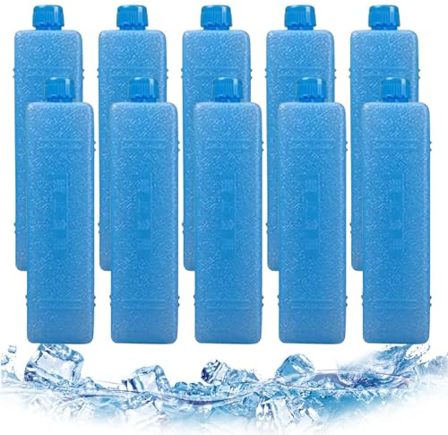 Freezer Packs For Coolers, 10PCS Reusable Cooler Ice Packs For Air Conditioner, Cooler Ices Pack Reusable Long Lasting Freezer Blocks, Air Conditioner Fan Ice Crystal Box For Food Preservation