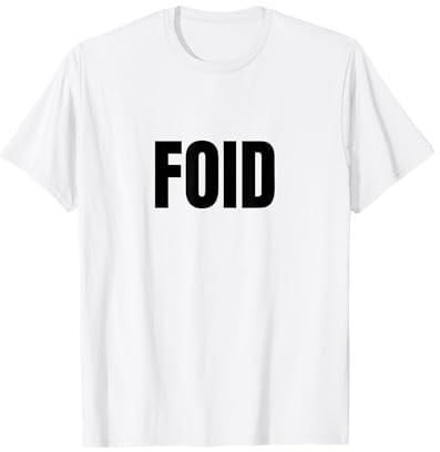 FOID Bold Design Minimalista Tipografia Maglietta