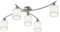 Trio Leuchten Deckenleuchte Garda 605400501, Nickel matt, E14, Stoffschirm Weiß, 44.2 x 75 x 22 cm