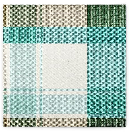 Sovie HOME Serviette MARC in GRÜN-BRAUN, 40 x 40 cm, Linclass® Airlaid, 1/4 Falz, 12 Stück, Karo Design – saugfähige, hochwertige Servietten für stilvolle Tischdekorationen und besondere Anlässe