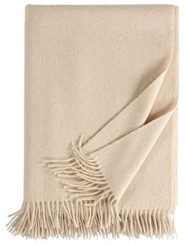 Eagle Products Windsor Wohndecken reines Kaschmir Farbe Creme Größe 130x195