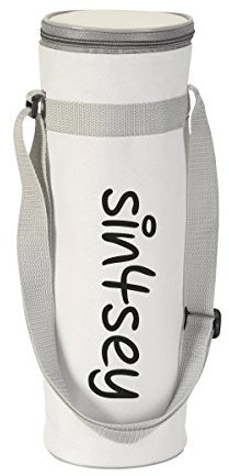 Bolsa nevera para botellas de hasta 1,5 l, con correa ajustable, weiß