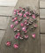 kleine Mini Metallknöpfe silber matt Metall Knöpfe Glitzer Strass rosa pink 10mm (6 Stück)