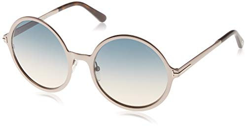 Tom Ford Unisex-Erwachsene FT0572 14W 57 Sonnenbrille, Grau (Rutenio Chiaro Luc/Blu Grad)