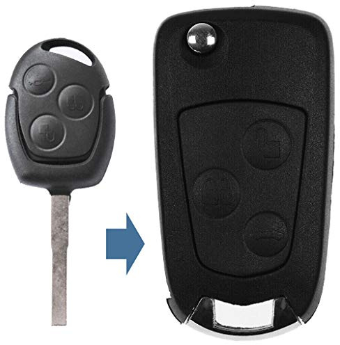 Klapp Schlüssel UMBAU Gehäuse Fernbedienung HU101 3 Tasten Rohling für Ford