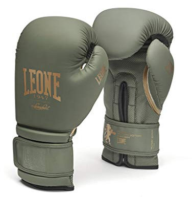 LEONE 1947, Boxhandschuhe Military Edition, Unisex-Erwachsene, Grün, 12 OZ, GN059G