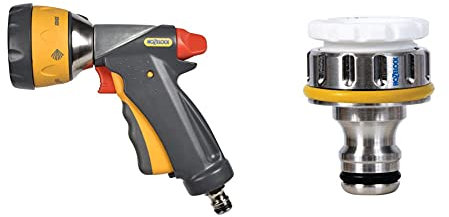 Hozelock Multi Spray Ultramax Gun, Grey/Yellow, 16x10x8 cm