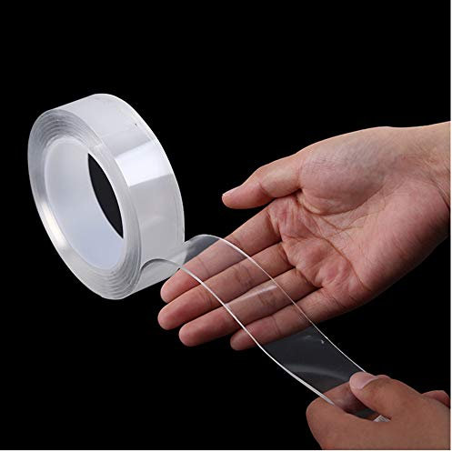 Doppelseitiges entfernbares wiederverwendbares Nano-Klebeband, unsichtbar, 1 m