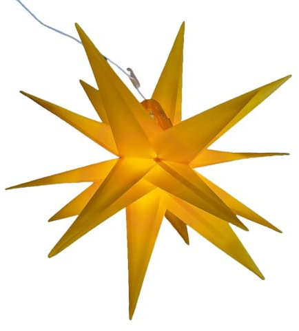 Star-Max LED Kunststoffstern 58 cm, gelb