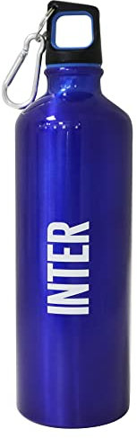 Giemme Borraccia in Alluminio Finitura Lucida con MOSCHETTONE.CAPACITA' 800 ML Inter