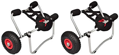 Tidyard Chariot de Transport Pliable pour Kayak 2 pcs Aluminium