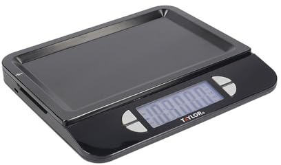 Taylor Pro Accurate USB Rechargeable Kitchen Scales with Tare Function in Gift Box, Stainless Steel