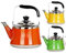 Stainless Steel Kettle, 5L, Orange, Fastest Boiling, Gas, Electric, Induction Compatible