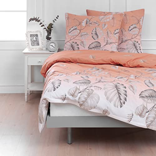 Mixibaby Bettwäsche Bettgarnitur Bettbezug Baumwolle 135x200 155x220 200x200 200x220 Modern, Größe:200 x 220 cm, Design Bettwäsche:Ivy D13
