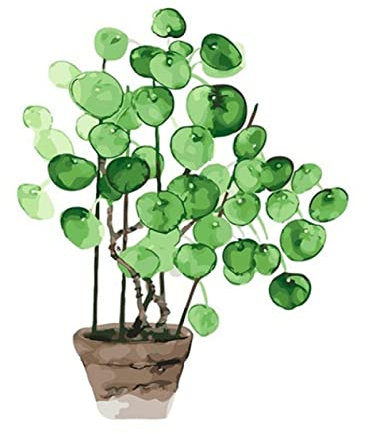 5D Diamond Painting Kit, Plants in pots, for Adult Beginner Round Full Drill Art and Craft Diamond Painting by Number kit for Home Wall Decoration Birthday Present 12×16Inch