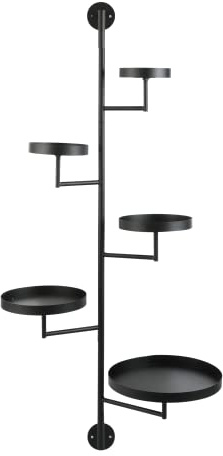 MICA Decorations Perry Wandregal - L36 x B30 x H120 cm - Metall - Schwarz