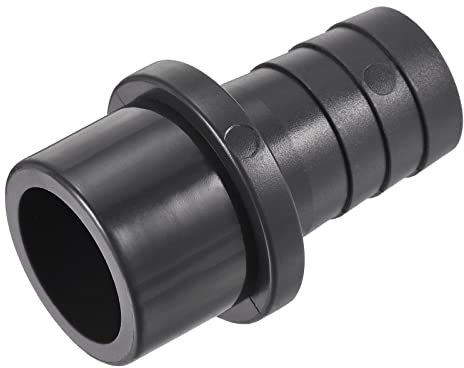 sourcing map Raccord de tuyau en PVC cannelé 25 mm x 32 mm OD robinet droit adaptateur de tuyau raccord rapide, noir