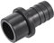 sourcing map PVC Pipe Fitting 25mm Barbed x 32mm OD Spigot Straight Tube Adapter Hose Quick Connector, Black