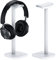 MANMUVIMO Headphone Stand, Desktop Headset Holder Heavy Base Desk Earphone Stand Aluminum Gaming Headset Hanger Rack Compatible with AirPods Max, AirPods Pro, Sony, Beats, Bose, Razer (White)
