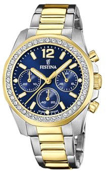 Festina Damen Analog Quarz Uhr mit Edelstahl Armband F20607/2