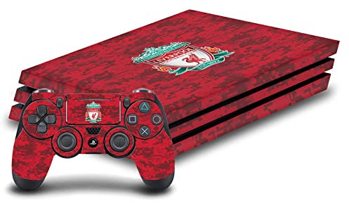 Head Case Designs Offizielle Liverpool Football Club Rotes Wappen Camouflage Kunst Vinyl Haut Gaming Aufkleber Abziehbild kompatibel mit Sony Playstation 4 PS4 Pro Console and DualShock 4 Controller