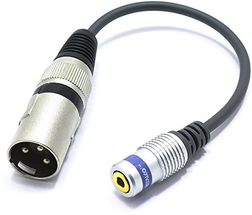 VITALCO XLR Maschio a Mini Jack 3,5 TRRS Femmina Adattatore Connettore per Microfono Cannon a Jack 3.5mm 4-poli Audio Cavo