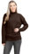 janisramone® Polo High Neck Jumpers for Women UK, Cable Knitted Long Sleeve Ladies Jumpers, Casual Pullover Winter Turtle Neck Tops for Women Size 8-42 Brown
