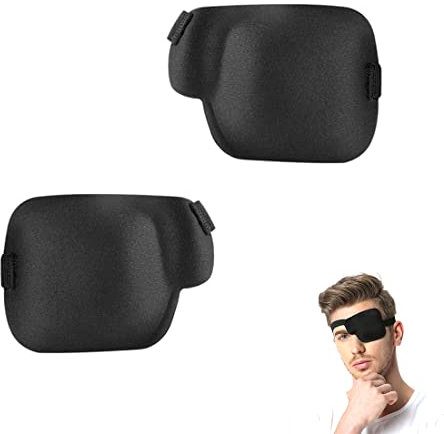 2 Pièces Patch d'Oeil Strabisme Ajustable Cache-Oeil Paresseux Réglables pour L'amblyopie L' œil Paresseux One Eye Cover 3D Patches Oculaires Réglables Oeil Gauche et Oeil Droit