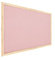 ALLboards Tableau en Liège Rose Pastel avec Cadre en Bois 60x40cm