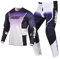 Willbros Motocross Jersey und Hosen Combo Erwachsener Rennbekleidung Reiten Anzug MX Getriebe Set Dirt Bike Weiß Lila (Jersey S Pants 30)