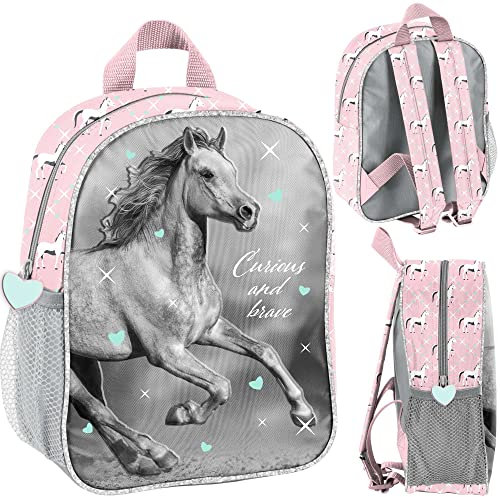 PASO Nursery backpack horse, Grey, Pink, L