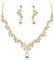 Loutade Crystal Necklace & Drop Earring Set for Women - Bridal Jewellery With Gold Wedding Set for Bride Bridesmaid - Party Jewelry