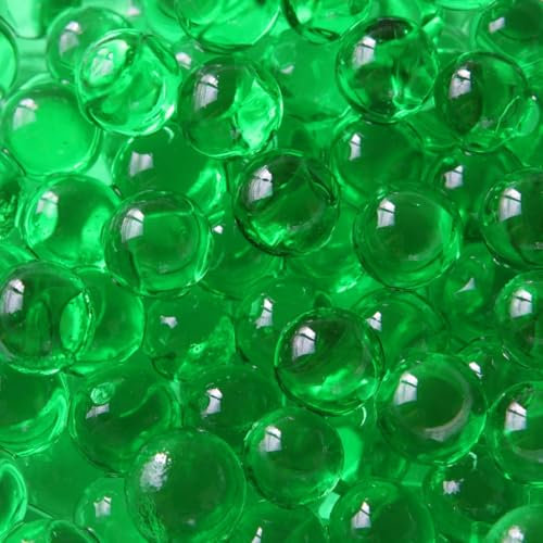 NaDeco Deko Wasserperlen in vielen Farben wählbar, Ø 10-12mm, Beutel mit ca. 35g, für 4 Liter Wasser | Wasserperlen für Pflanzen | Wasserperlen durchsichtig, Farbe:Grün