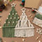 Gehanico Woven Macrame Christmas Trees DIY Kit Christmas Handmad Macrame Woven Tree DIY Kit Hanging Ornaments for Holiday Wall Hanging Handmade Christmas Tree Home Decoration for DIY Handicrafts