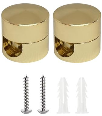 smartect Decentratore da Parete e Soffitto in Alluminio per Cavi [2 Pezzi, Oro] Gancio da soffitto con viti e tasselli, Supporto in superficie per il tuo progetto fai-da-te