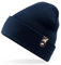 siviwonder Deutscher Boxer deutsche Mütze Patch Leder Gassi Beanie Strickmütze Warm Herren Damen Farbe Navy